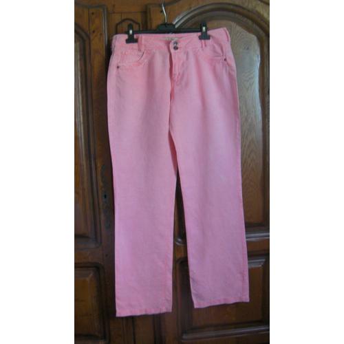 Pantalon lin cache discount cache